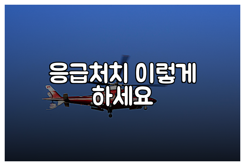 응급처치 이렇게 하세요