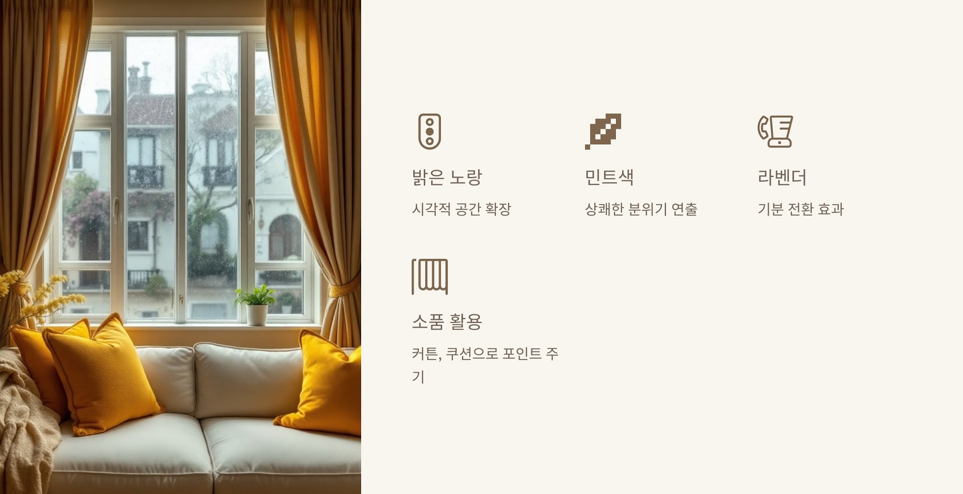 비 오는 날엔 색감부터 바꿔보기