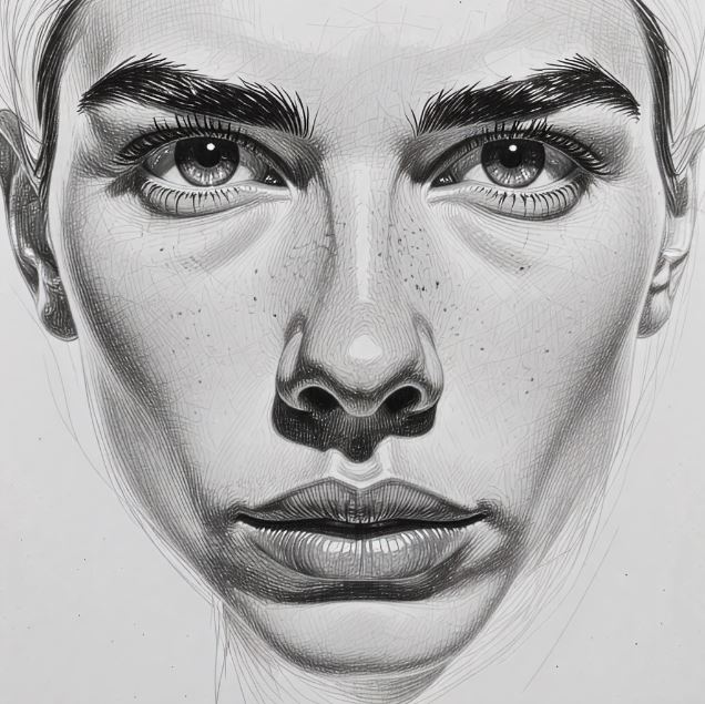 얼굴 연필 질감