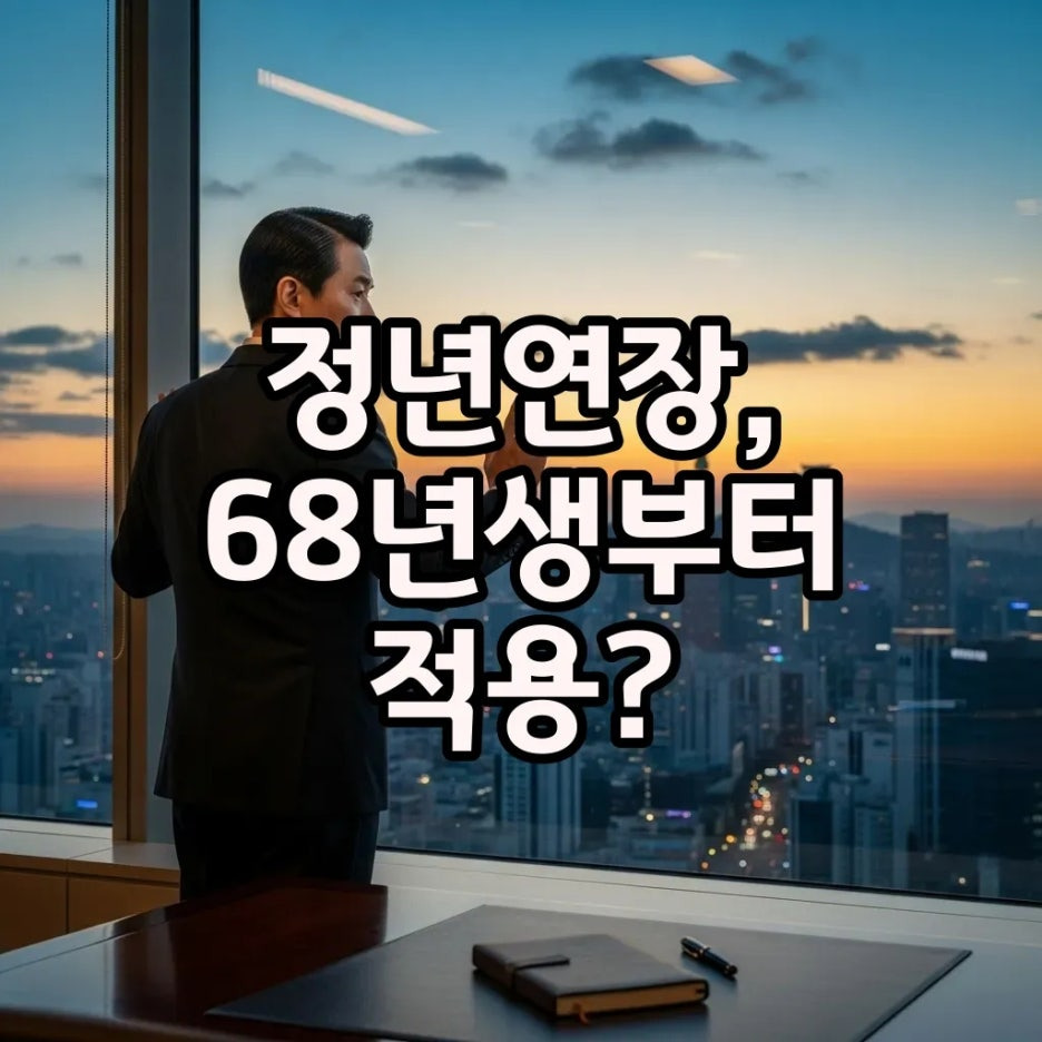 정년연장 시행시기, 68년생 69년생부터 진짜 혜택받나?