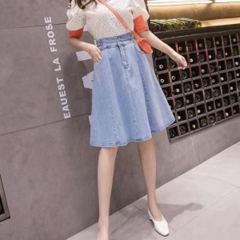 BestStar 버튼데님스커트 청치마바지