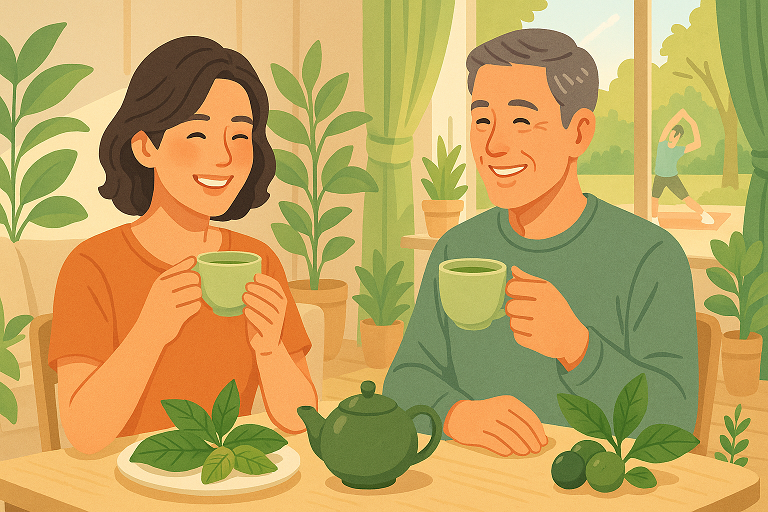 녹차 성분별 항노화 효과 완전 분석 (카테킨, 비타민C, 항산화 성분, 노화 방지)