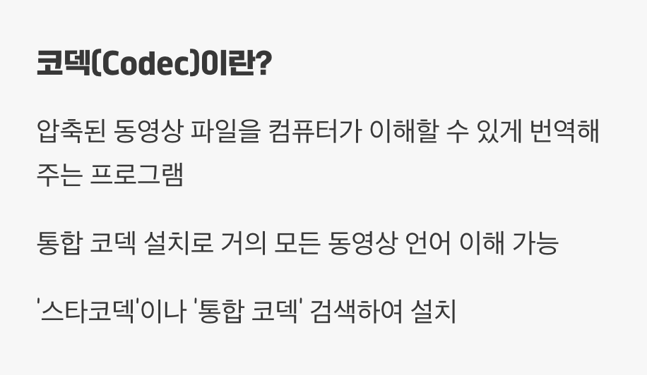 2. 컴퓨터의 통역사, ‘코덱’ 점검하기