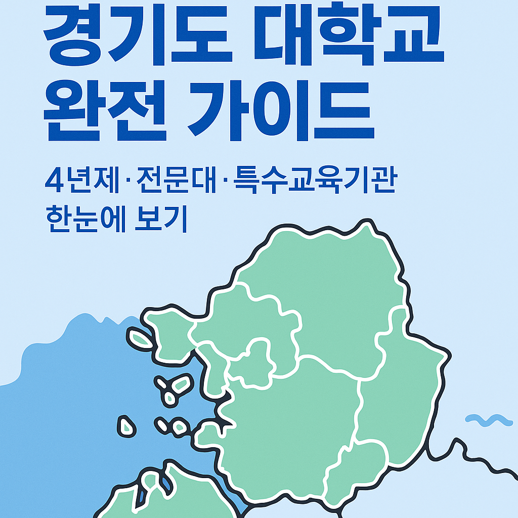 경기도 대학교 완전 가이드 ❘ 4년제&middot;전문대&middot;특수교육기관 한눈에 보기