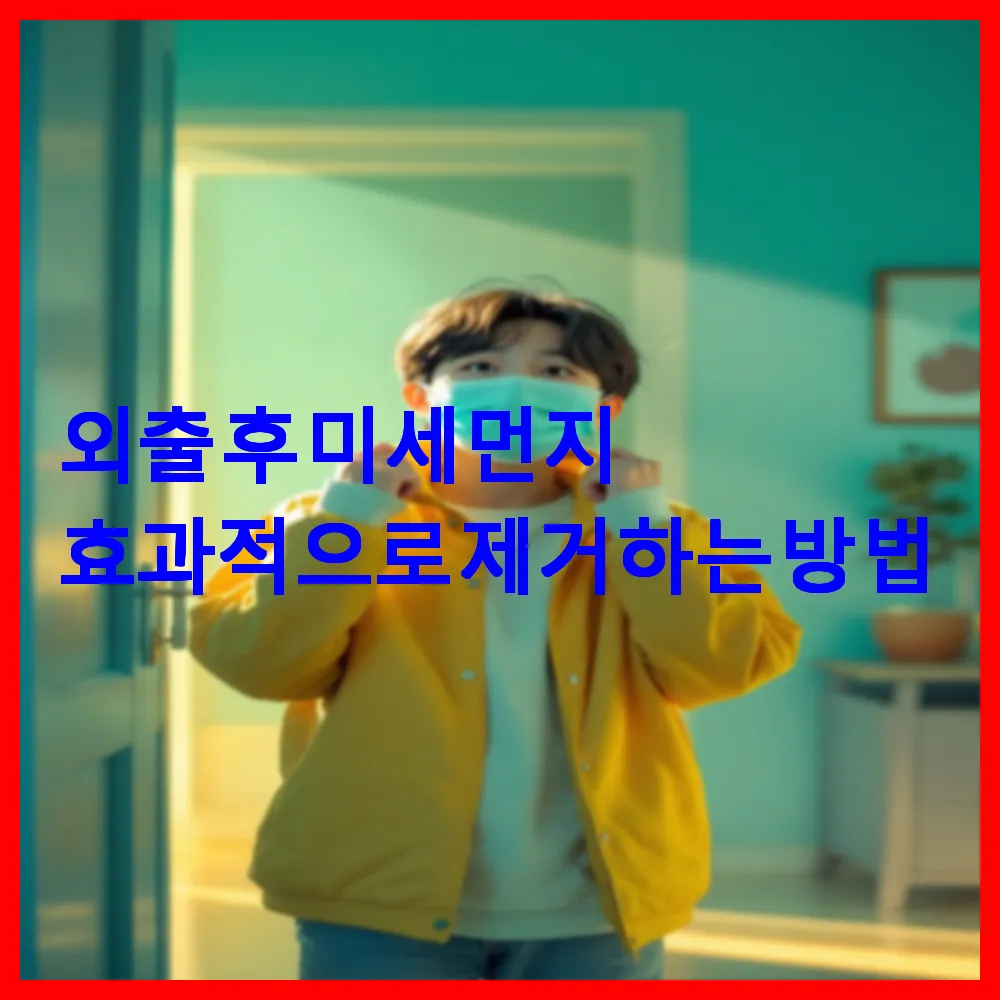 외출 후 미세먼지 효과적으로 제거하는 방법