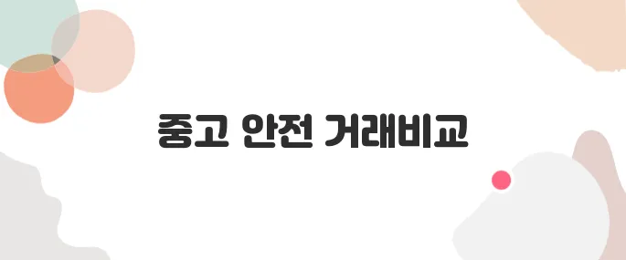 중고마켓 안전거래 꿀팁 – 번개장터 vs 당근마켓 비교