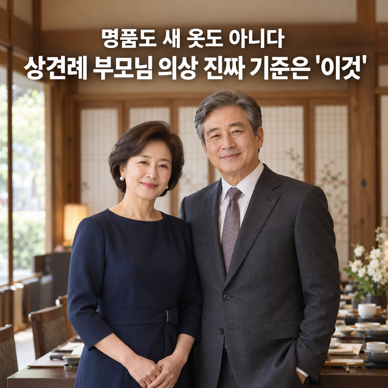 명품도 새 옷도 아니다.. 상견례 부모님 의상 진짜 기준은 '이것'