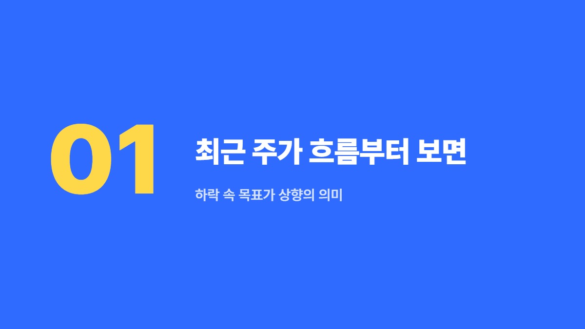 최근 주가 흐름부터 보면 — 하락 속 목표가 상향의 의미