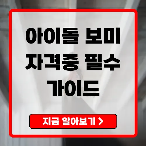 아이돌보미자격증