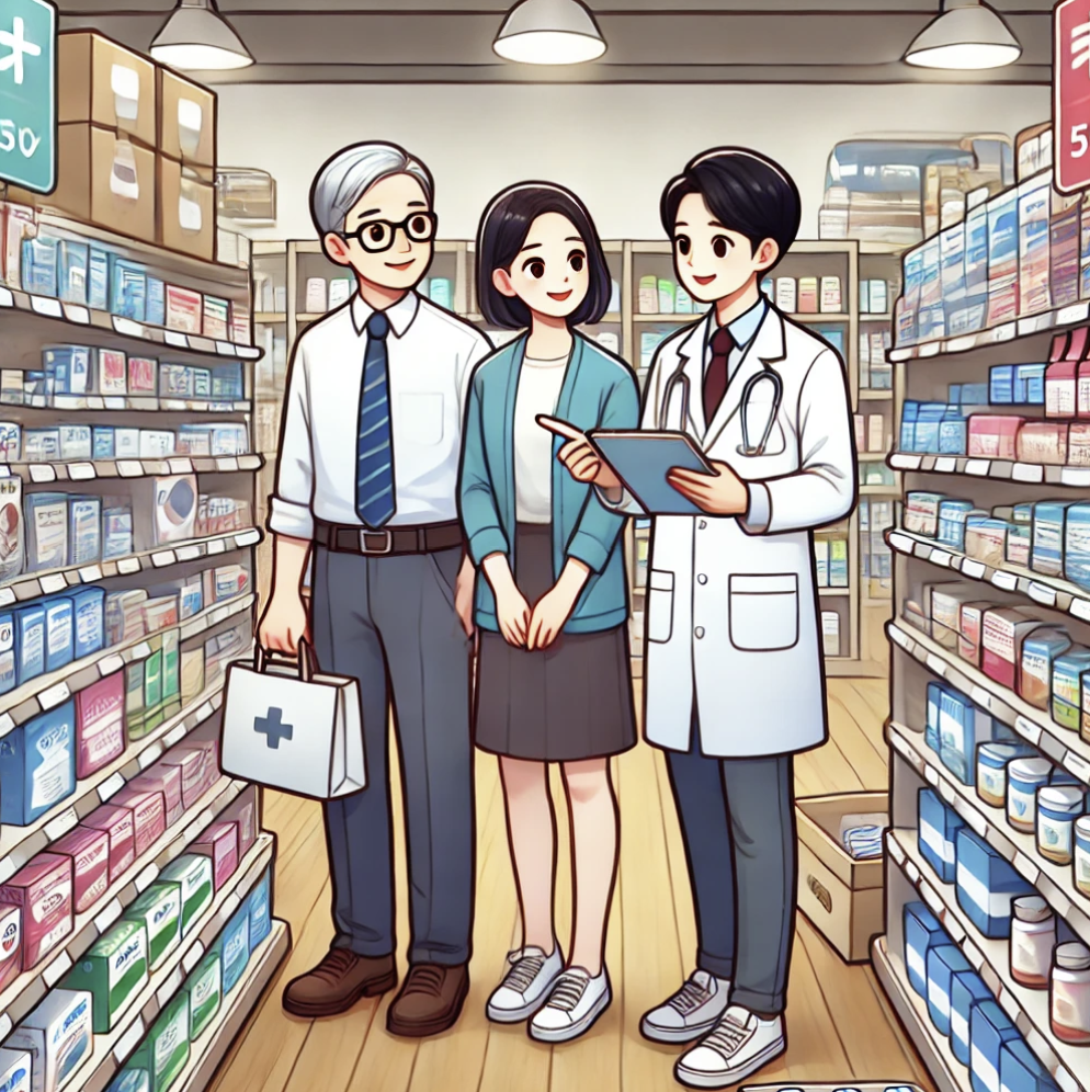의료용 소모성 재료를 구매하는 가족