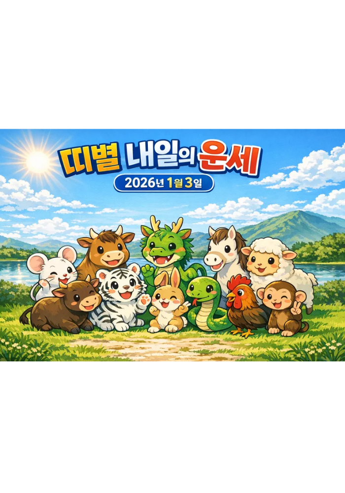 1.띠별 내일의 운세 2026년1월3일