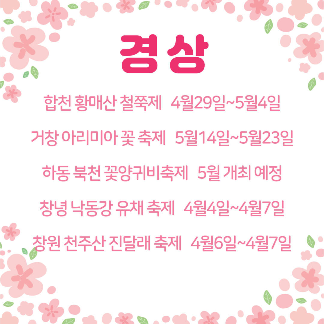 24년 꽃축제 리스트