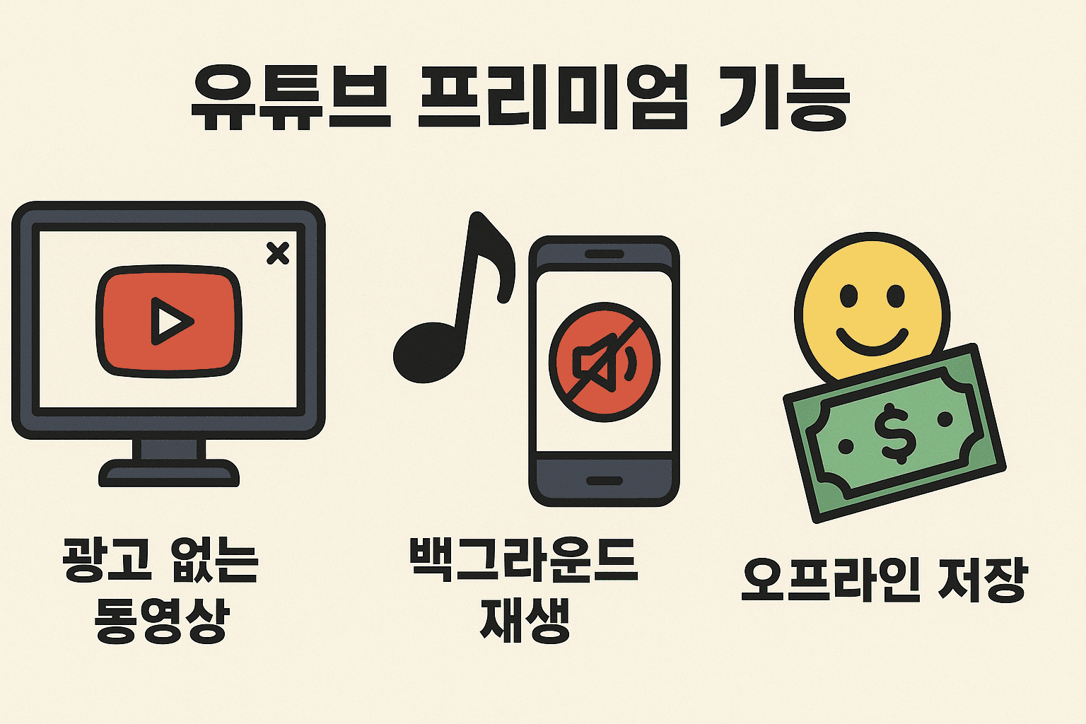 유튜브 프리미엄, 어떤 기능이 있을까요?