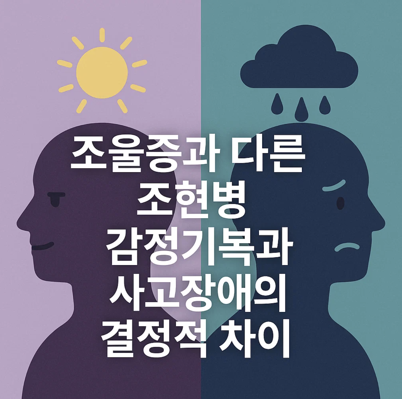 조울증과 다른 조현병, 감정기복과 사고장애의 결정적 차이