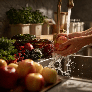 흐르는 물, 씻어도 충분할까요?