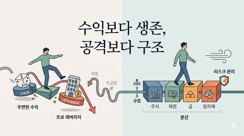 개인 투자 생존법 (초보 레버리지, 분산투자, 시장 컬러)