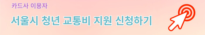 카드사 이용자 서울시 청년 교통비 지원 신청하기