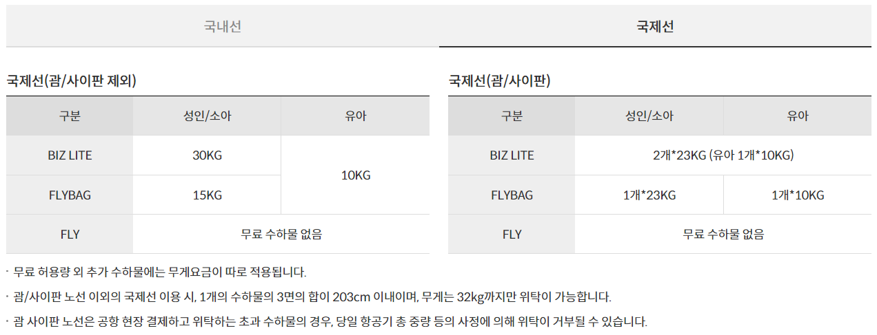 제주항공 수화물
