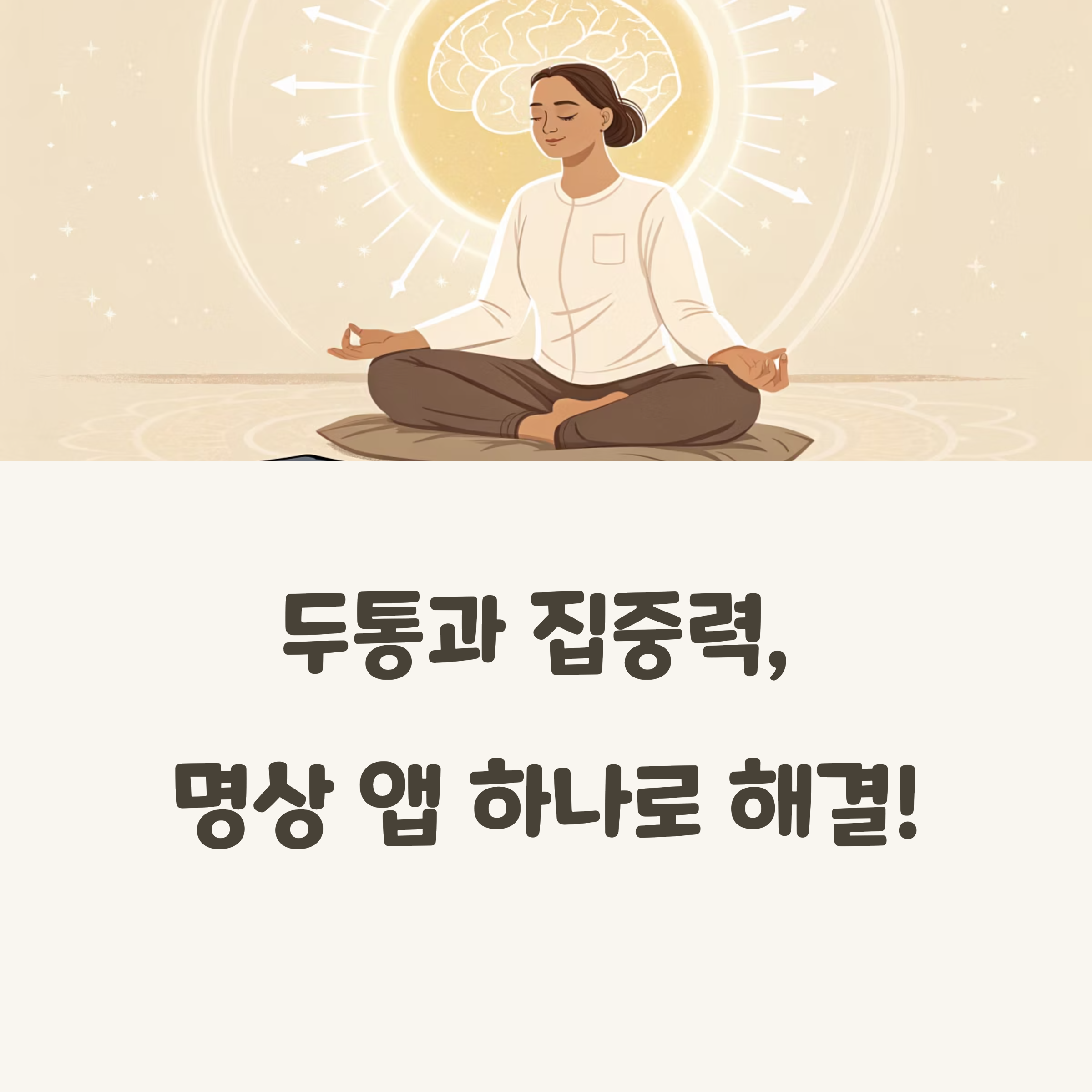 두통과 집중력, 명상 앱 하나로 해결!