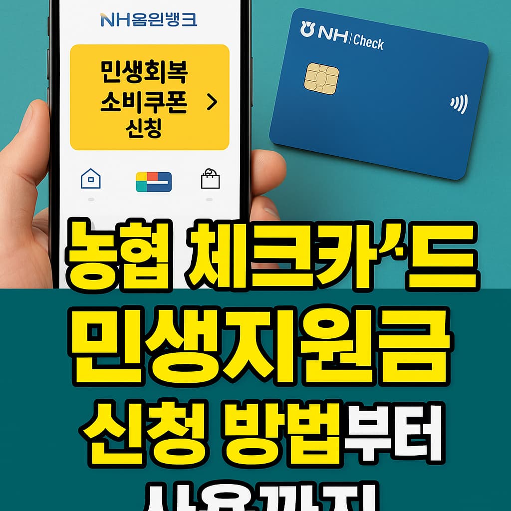 농협 체크카드 민생지원금