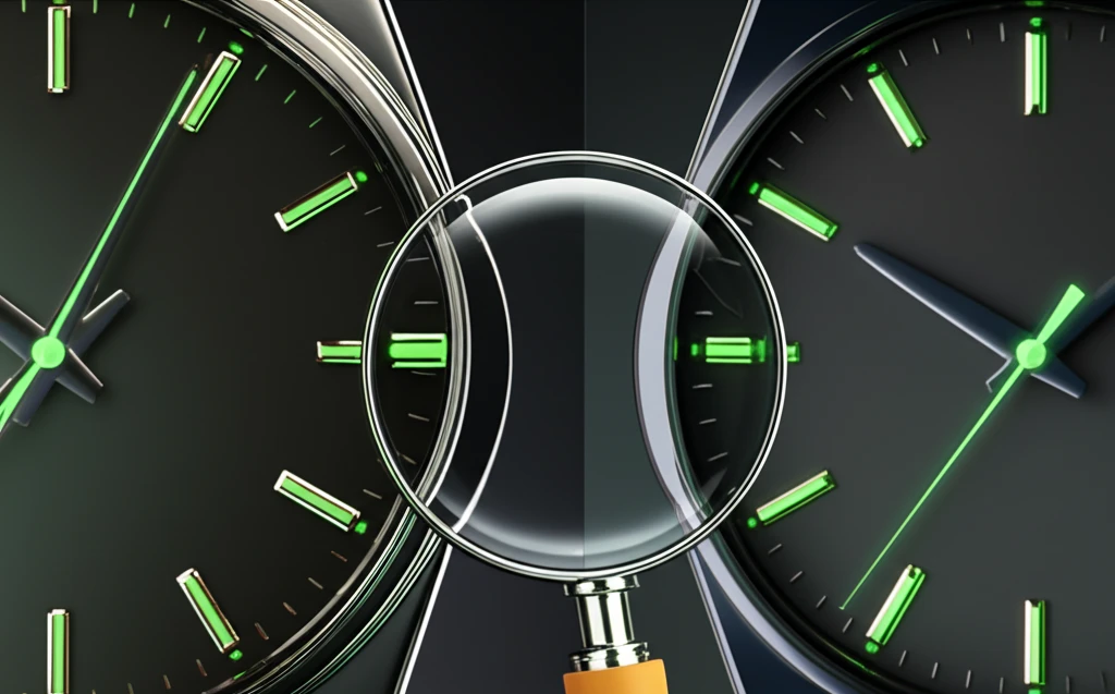 명품 시계 정교한 마감 처리와 무브먼..