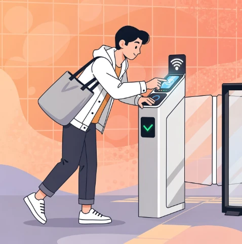 모바일 티머니 사용 예시 모습