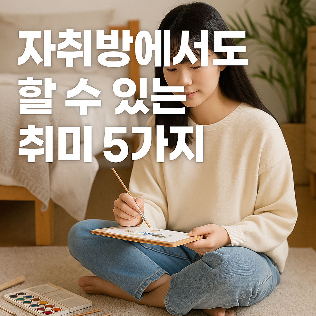 자취방에서도 가능한 취미 5가지