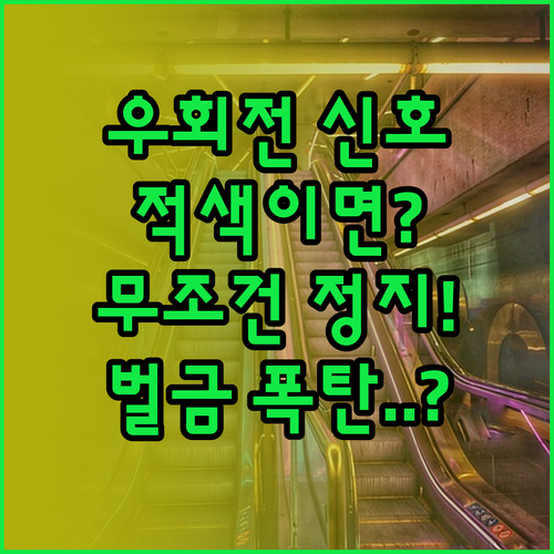 우회전 전용 신호등 적색 신호 시 정..