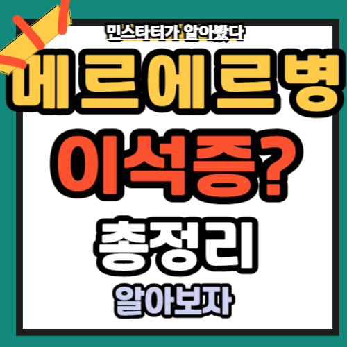 메르에르병 원인 증상 총정리