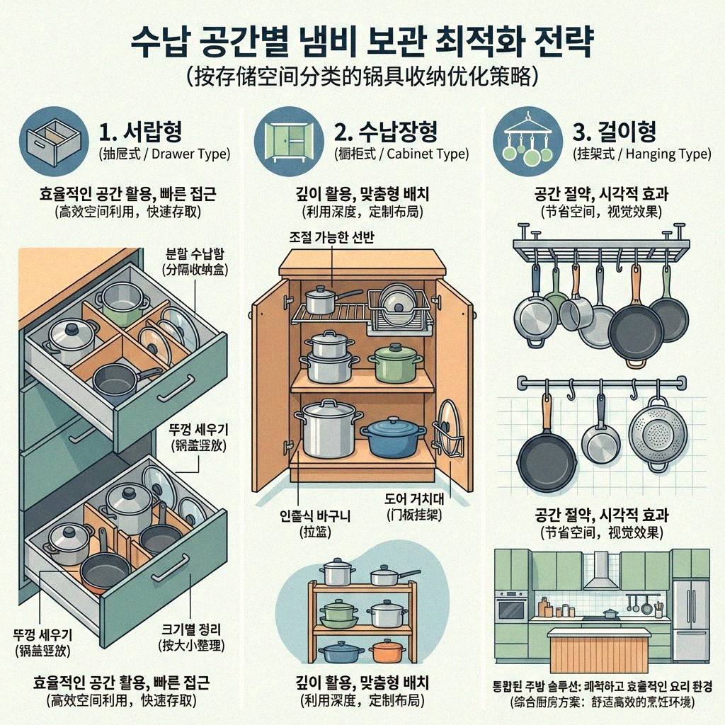 주방 공간 활용 냄비 보관법 총정리