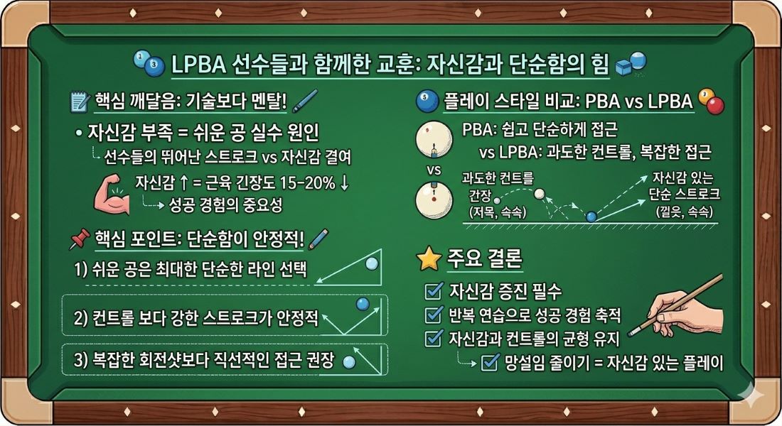 당구는 자신감의 힘(단순함과 멘탈)