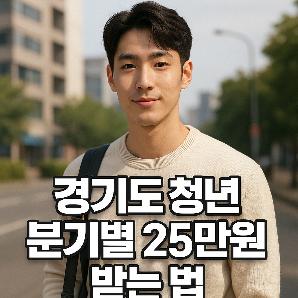 경기도 청년 분기별 25만원 받는법