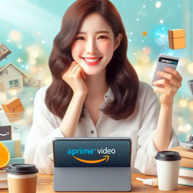 아마존-프라임-비디오-시청하는-여성의-모습