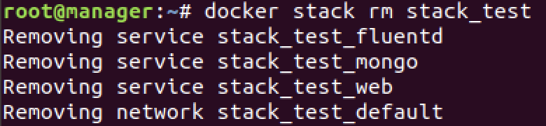 docker stack rm