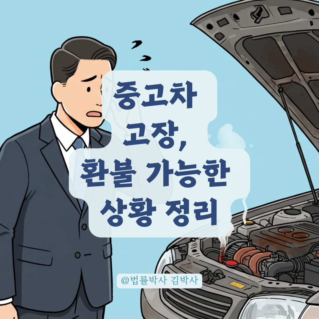 중고차 인수 후 밝혀진 고장, 이런 상황이면 계약 해지 가능