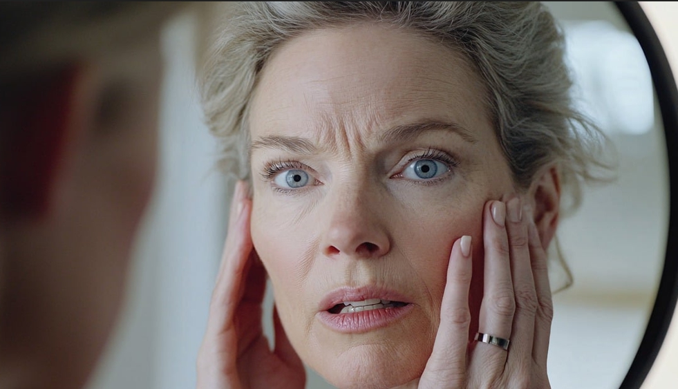 주름진 여성-사진