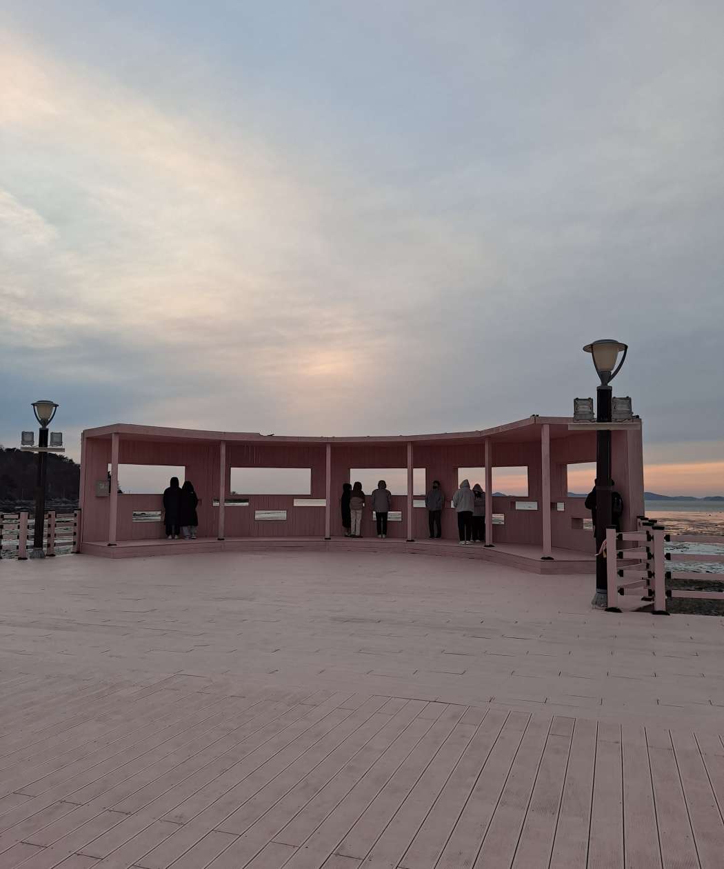 낙조전망대 데크 조형물