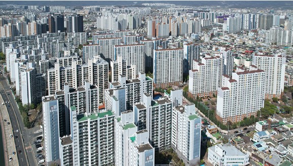 대구지역아파트 항공사진 모습