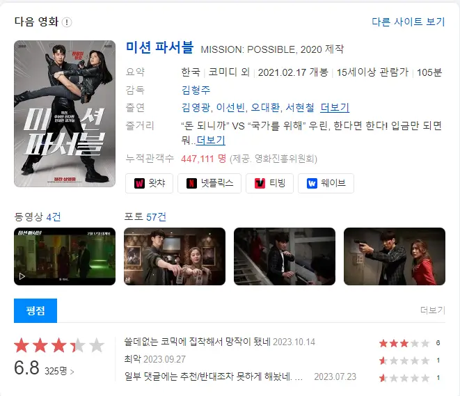 미션 파서블 줄거리, 평점, 후기