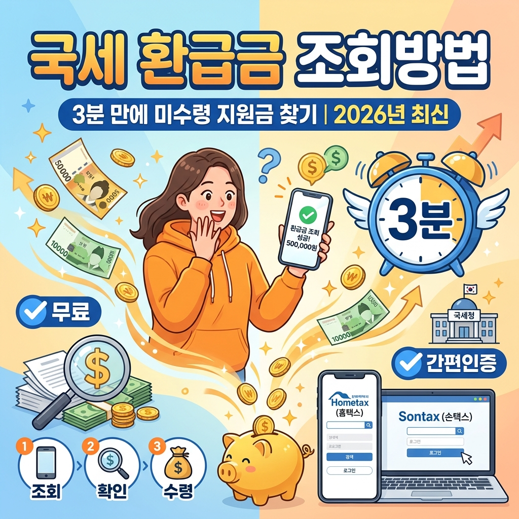 국세 환급금 조회 방법