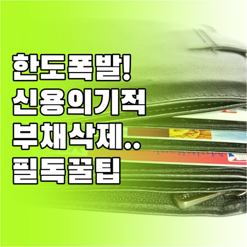 신용점수 관리로 마이너스통장 한도 늘..
