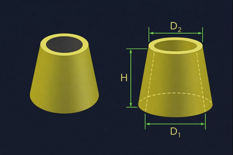 테이퍼(원뿔대) 체적