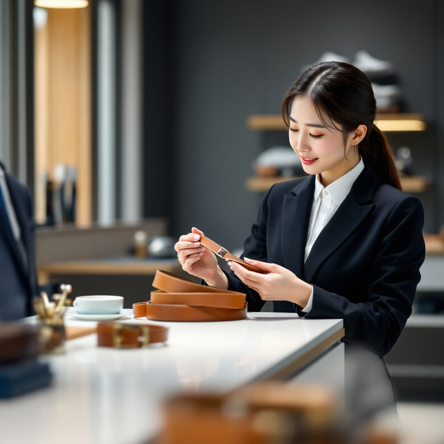 명품 벨트 스타일링