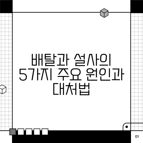 배탈과 설사의 5가지 주요 원인과 대처법