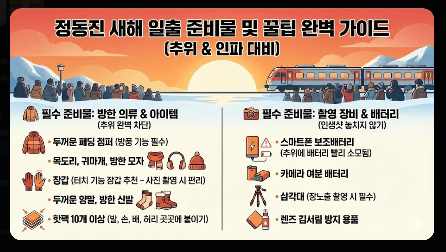 정동진 일출 시간 2026 완벽 가이드