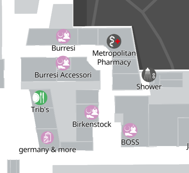 location of shower