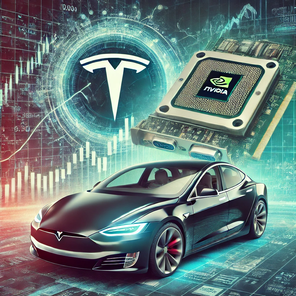 테슬라와 엔비디아 주식 합성사진