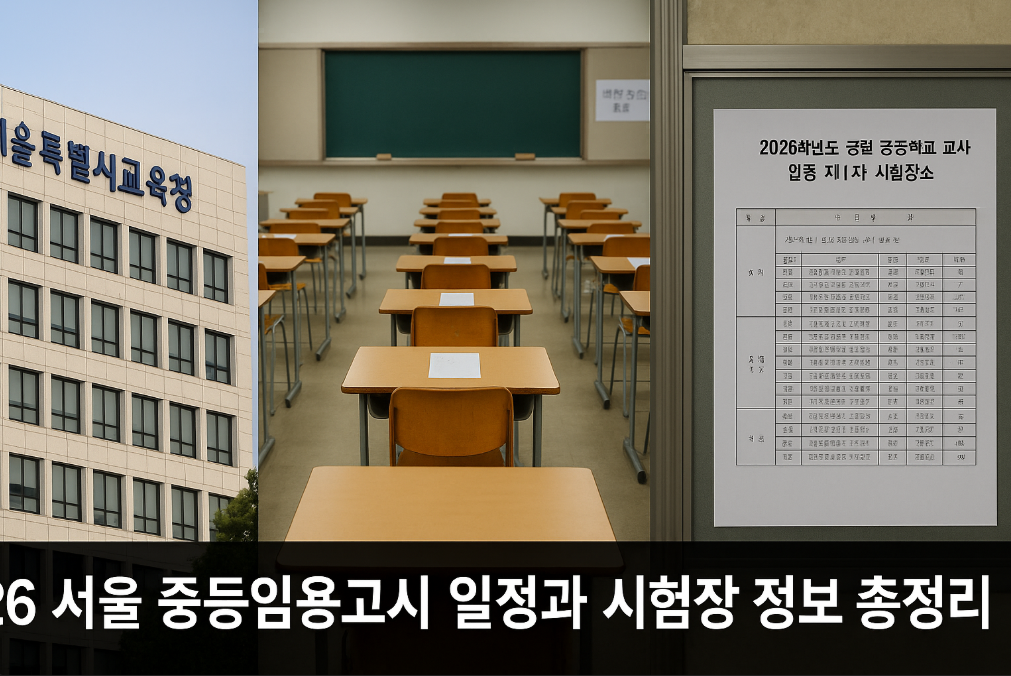 2026 서울 중등임용고시 일정부터 시험장까지 3분 완벽 정리