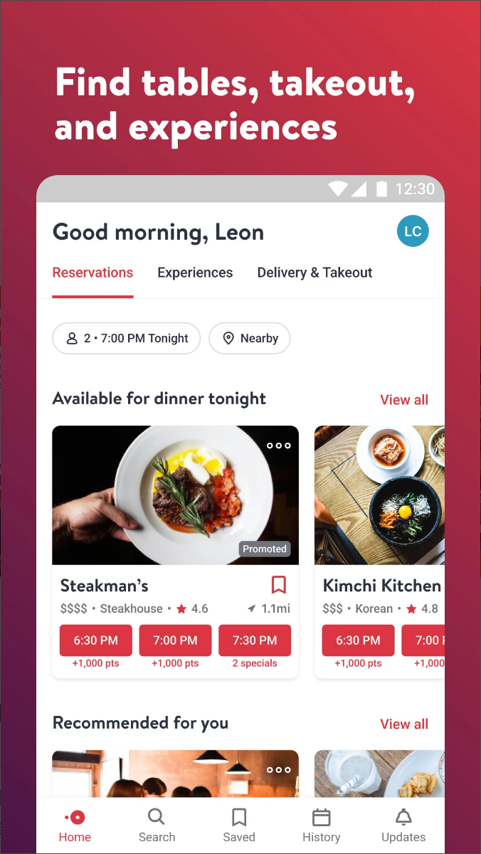OpenTable, 오픈 테이블