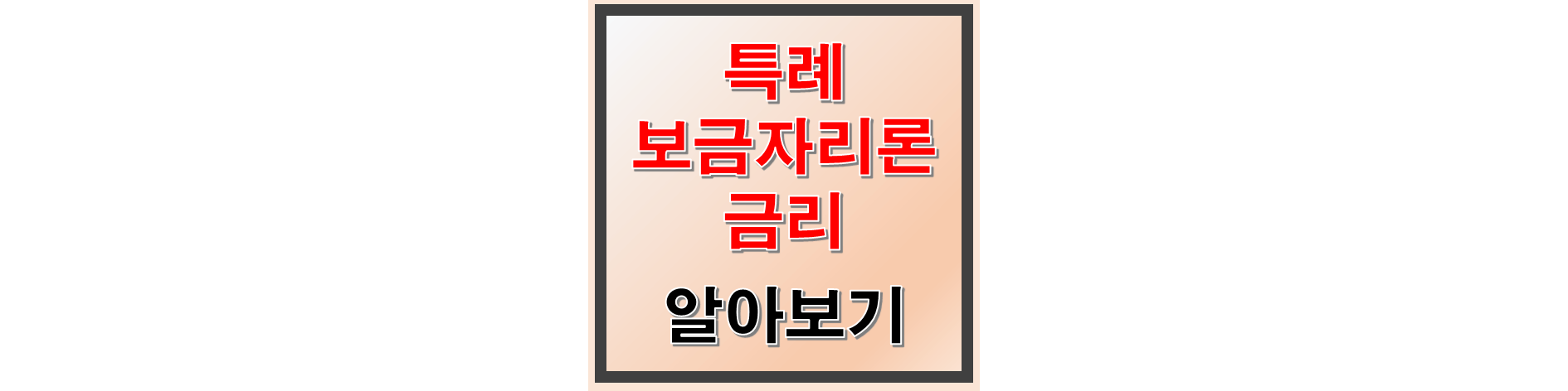 특례보금자리 대출 관련 글 썸네일